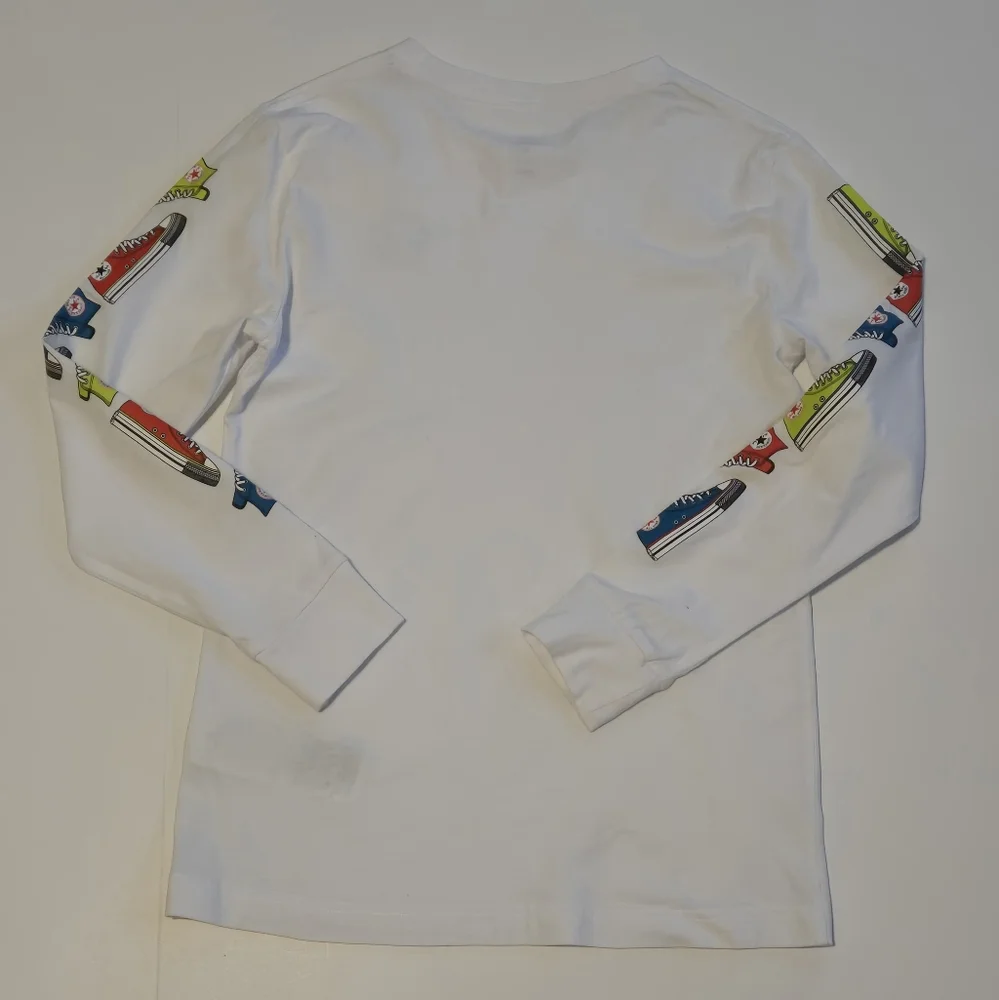 Converse/Chuck Taylor/White Graphic Long Sleeve Shirt/Size M‎